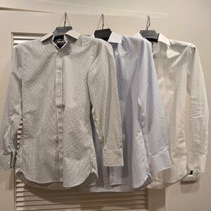 3 Bonobos Dress Shirts, 14.5 x 32, Men's Tailored Slim Fit